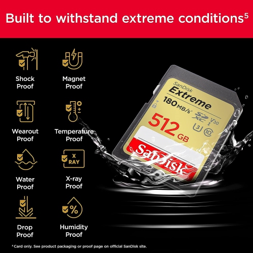 SanDisk 512GB Extreme SDXC Memory Card -