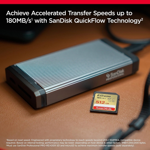 SanDisk 512GB Extreme SDXC Memory Card -