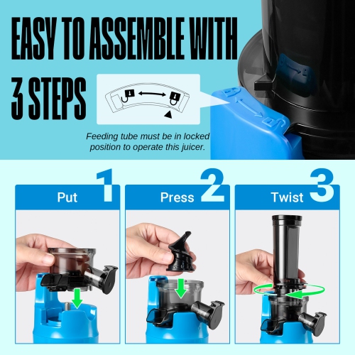 Ventray Essential Ginnie Juicer, Compact & Slow, Nutrient Dense, Best Gift for Family