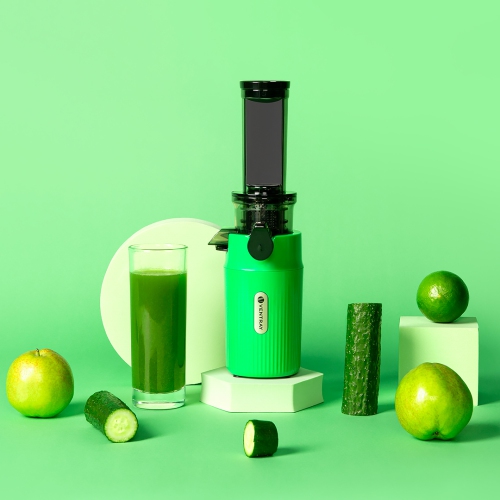 Ventray Essential Ginnie Juicer Compact Small Cold Press Juicer Masticating  Slow Juicer with 60RPM Low Speed, Easy to Clean & Nutrient Dense