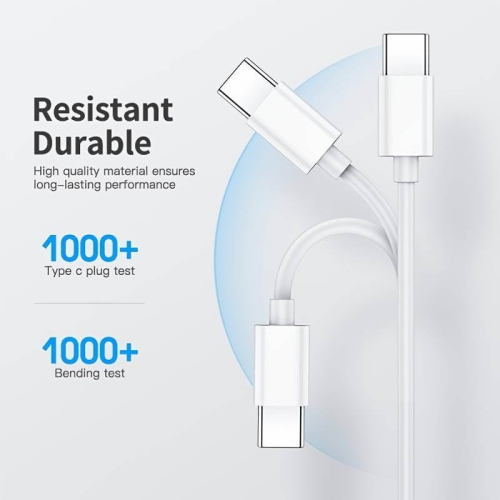 20W USB C to lightening 8-Pin Charger Cable - Fast Charging Cord for iPhone 14, 13, 12, 11/Mini/Pro/ProMax/iPad 8/Pro - White