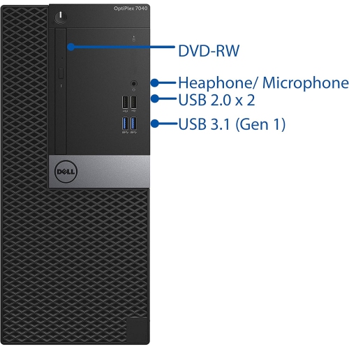 Refurbished Dell OptiPlex 7040, SFF Intel HD Graphics 530,i7-6700, 16GB, 256GB PCIe, 2 Years Warranty, 100142-20157
