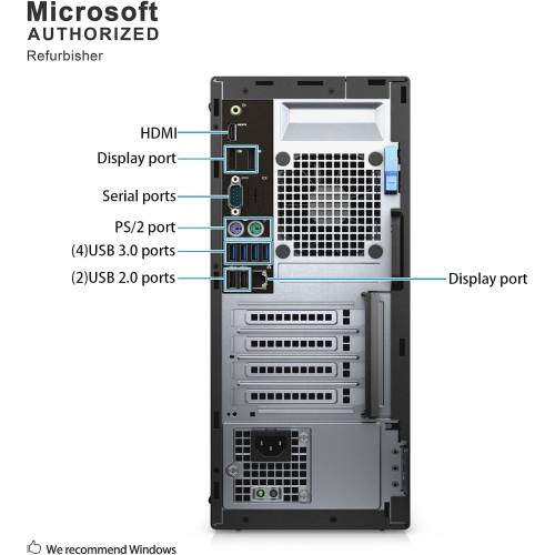 Refurbished Dell OptiPlex 7050, SFF Intel HD Graphics 630,i7-6700, 16GB, 256GB, PCIe, 2 Years Warranty, 100614-20711
