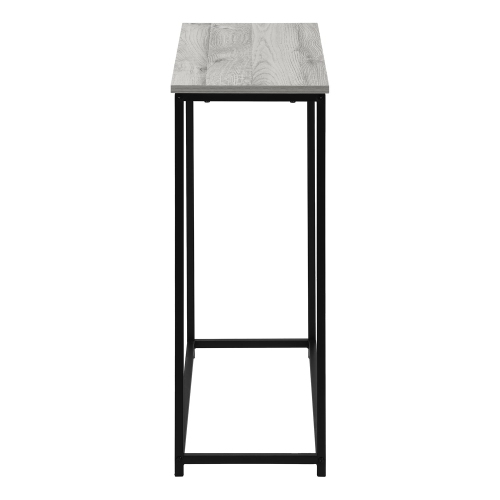 Monarch Specialties I 2251 - Accent Table, Console, Entryway, Narrow, Sofa, Living Room, Bedroom, Grey Laminate, Black Metal, Contemporary, Modern