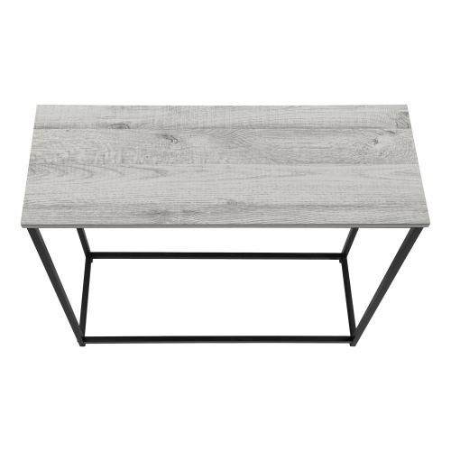 Monarch Specialties I 2251 - Accent Table, Console, Entryway, Narrow, Sofa, Living Room, Bedroom, Grey Laminate, Black Metal, Contemporary, Modern