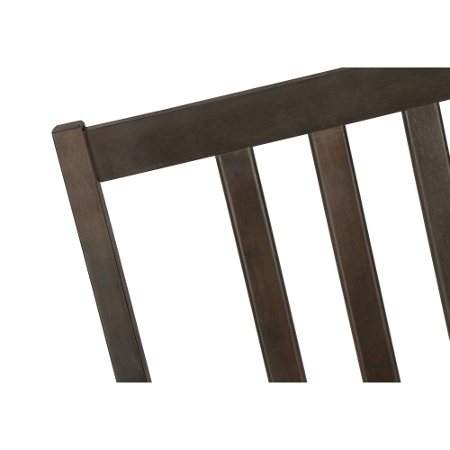 Monarch Specialties I 1304 - Dining Chair, Set Of 2, Side, Upholstered, Kitchen, Dining Room, Brown Leather Look, Brown Wood Legs, Transitional