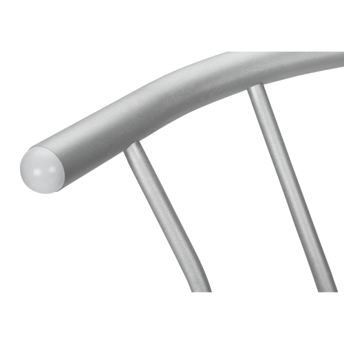 Monarch Specialties I 2399 - Bar Stool, Set Of 2, Swivel, Bar Height, Grey Metal, Black Leather Look, Contemporary, Modern