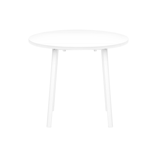 Monarch Specialties I 1011 - Dining Table Set, 3pcs Set, Small, 35" Drop Leaf, Kitchen, White Metal And Laminate, Grey Fabric, Contemporary, Modern