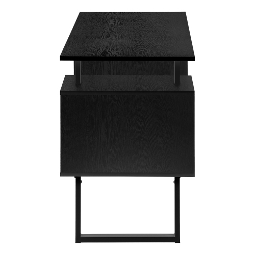 Monarch Specialties I 7606 - Computer Desk, Home Office, Laptop, Storage, 48"L, Work, Black Laminate, Black Metal, Contemporary, Modern