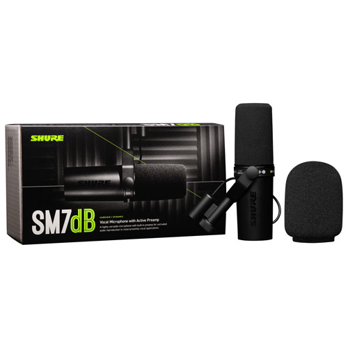Shure SM7dB Cardioid Vocal Dynamic XLR Microphone
