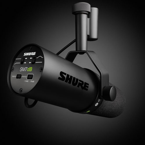 Shure SM7dB Cardioid Vocal Dynamic XLR Microphone