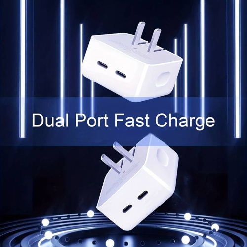 2PCS 35W Dual Port USB-C Fast Charger - PD 3.0 35W Foldable Power Adapter for Fast Charging - Cell Phone Wall Chargers block