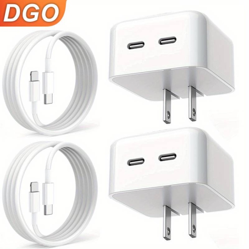 2PCS 35W Dual Port USB-C Fast Charger - PD 3.0 35W Foldable Power Adapter for Fast Charging - Cell Phone Wall Chargers block