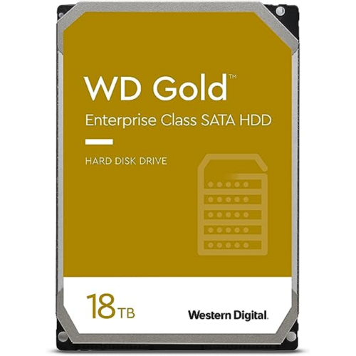 WESTERN DIGITAL  18Tb Wd Enterprise Class Internal Hard Drive - 7200 Rpm Class, SATA 6 GB/s, 512 Mb Cache, 3.5" - Wd181Kryz In Gold