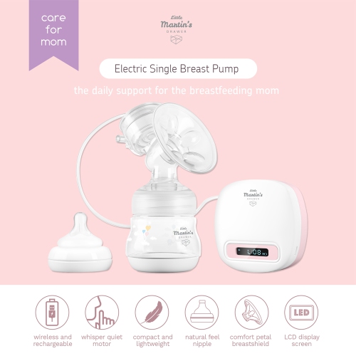 Little Martin's Electric Breast Milk Pump for breast feeding, Rechargeable Battery for Travel