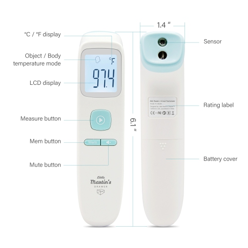 Little Martin's Drawer Touch Free Infrared Forehead Thermometer