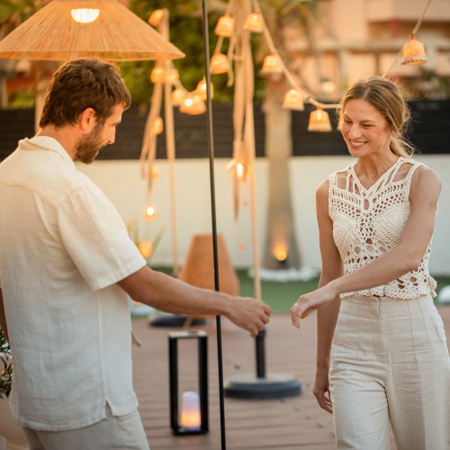 Newgarden Aurora Decorative LED Garland, 26ft, Solar & Rechargeable Battery