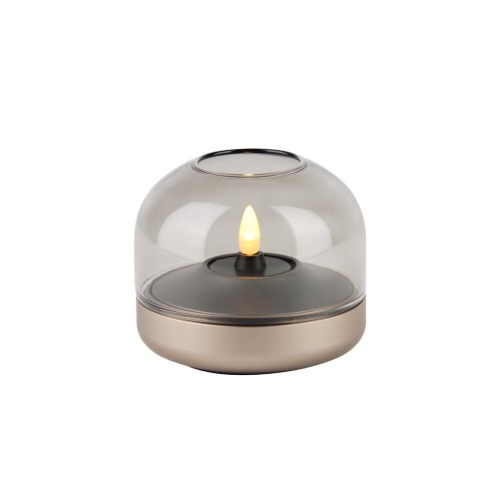 kooduu Glow 08 Flameless LED Candle, 100 hours' autonomy, Frosted Silver