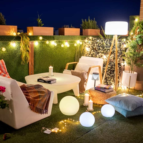 Newgarden Chloe LED Floor Lamp, Wireless, Solar & Rechargeable Battery