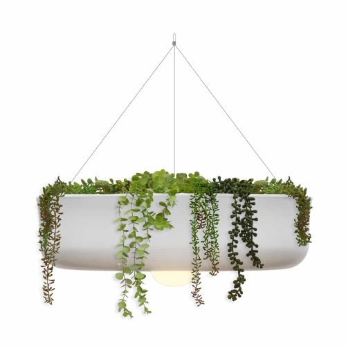 Newgarden Elba 59 LED Hanging Lamp & Planter, Wireless & Rechargeable