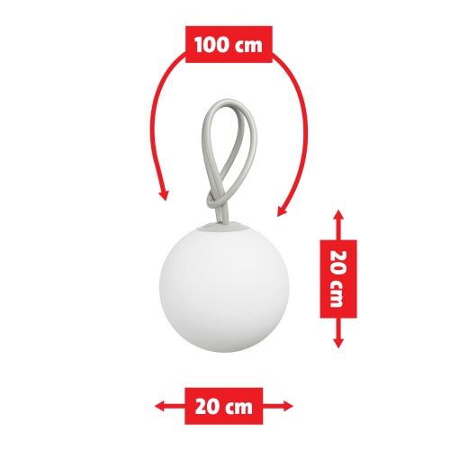 Fatboy Bolleke Portable & Wireless LED Hanging Lamp, Light Grey