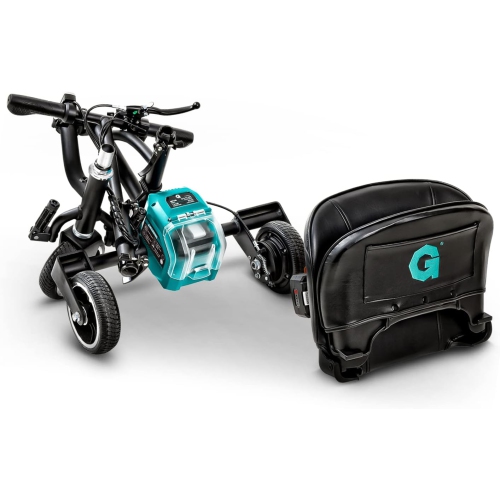 Trottinette électrique à 3 roues G : Ultra-compact, léger, longue portée avec batterie 48 V amovible, charge maximale 125 kg