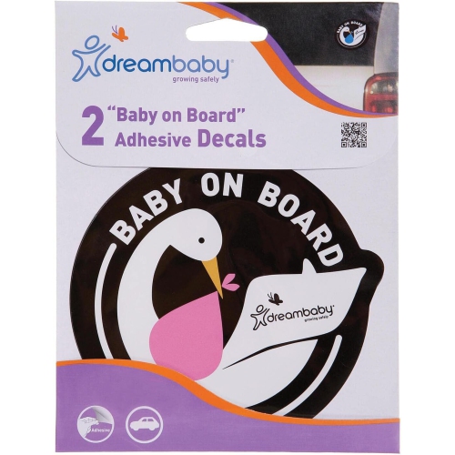 Crochet adhésif Baby on Board de Dreambaby, rose, 2 unités