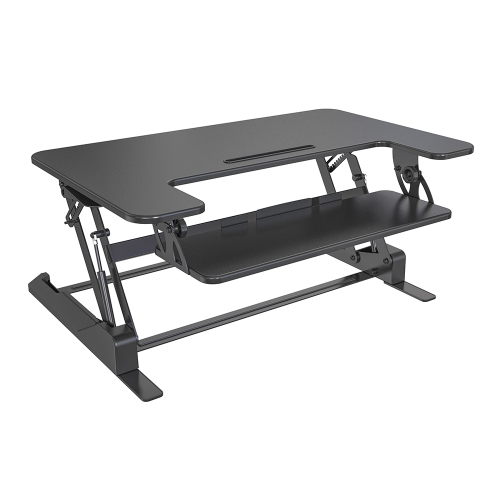 Techly Sit and Stand Desk - Black