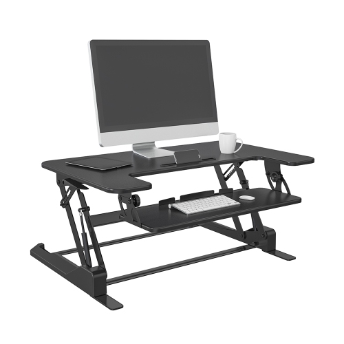 Techly Sit and Stand Desk - Black