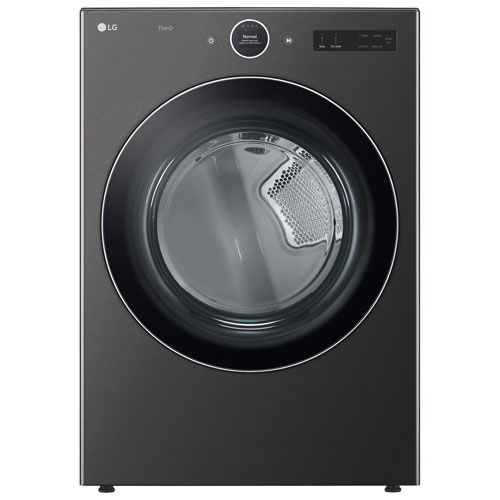 Open Box - LG 7.4 Cu. Ft. Electric Steam Dryer (DLEX6700B) - Black Steel - Scratch & Dent