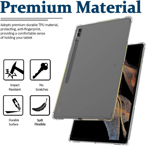 Ultra Slim Anti-Scratch Transparent Shockproof Case for Samsung Galaxy Tab S10 Plus / S9 Plus