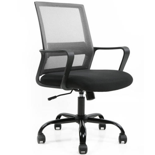 Height Adjustable Office Chair, Ergonomic Mid-Back Task Chair Computer Desk Chair Hold up to 250lbs, Grey
