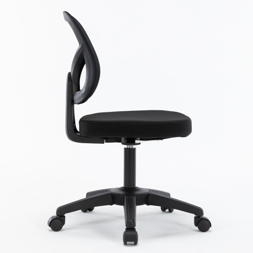 Chaise de bureau à dossier bas, chaise de bureau d’ordinateur à hauteur réglable avec roulettes pivotantes et support jusqu’à 250 lb