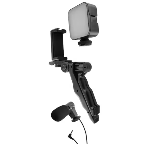 Monster MSV7-1002-MWT Smartphone LED Video Recording Mount, for Vlogging/Live Streams/Social Media