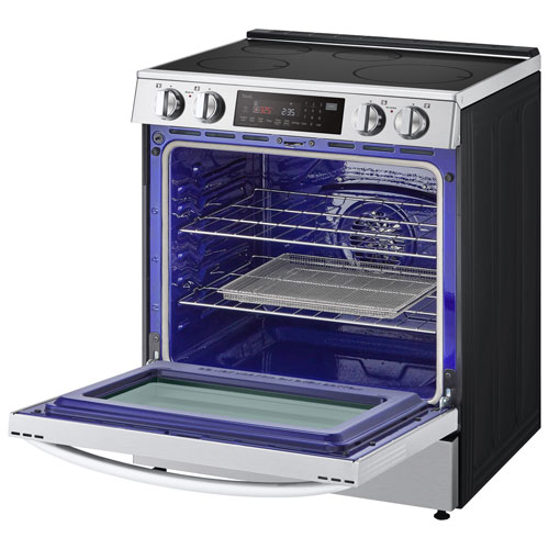 Cuisinière à induction intelligente encastrable avec convection véritable et friture à l'air 6,3 pi³ 30 po de LG - Inox antiempreinte