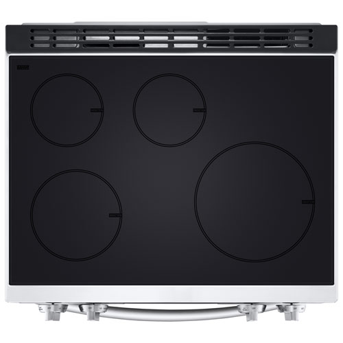 Cuisinière à induction intelligente encastrable avec convection véritable et friture à l'air 6,3 pi³ 30 po de LG - Inox antiempreinte