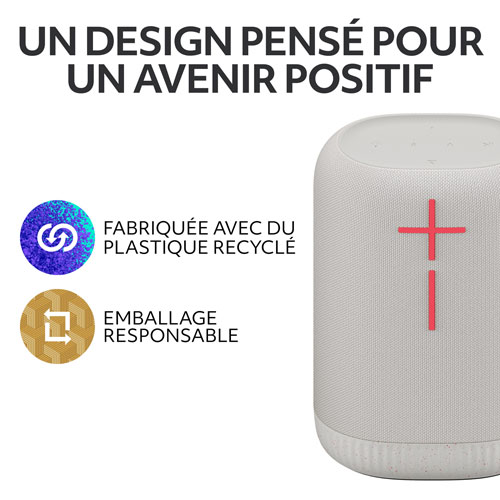 Haut-parleur Bluetooth sans fil étanche Epicboom d'Ultimate Ears - Blanc