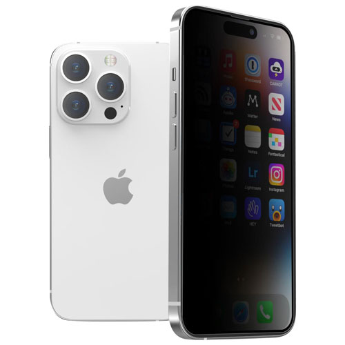 22 Cases Privacy Glass Screen Protector for iPhone 15 Pro
