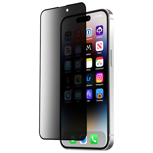 22 Cases Privacy Glass Screen Protector for iPhone 15 Pro