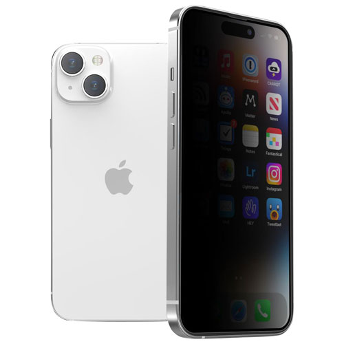 22 Cases Privacy Glass Screen Protector for iPhone 15