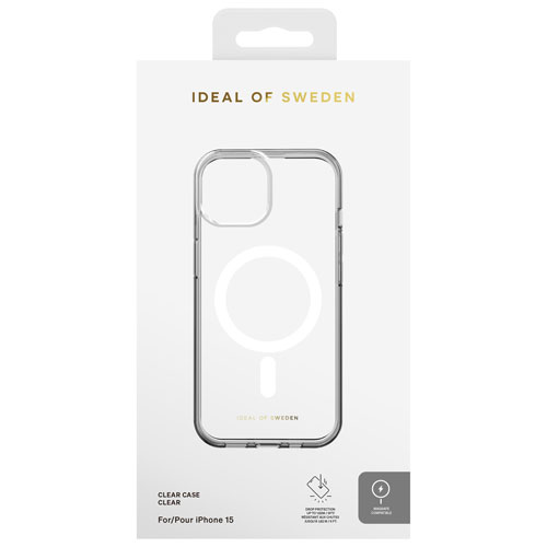 Ideal of Sweden Fitted Hard Shell Case with MagSafe for iPhone 15 - Clear