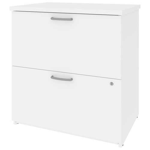 Universel 2-Drawer 29"W Locking Filing Cabinet - Silver Maple