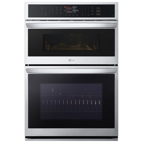 LG 30" Fan Convection Electric Combination Wall Oven - Smudge Resistant Stainless Steel