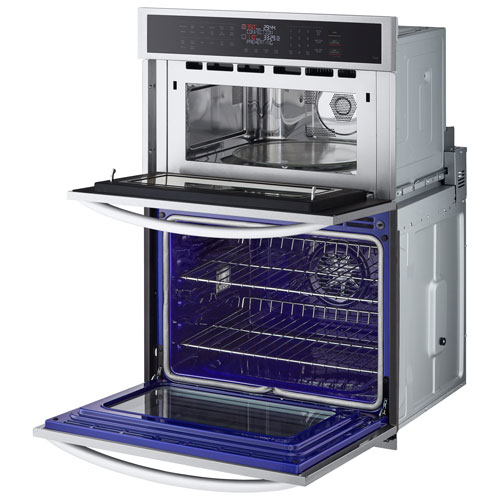 Four mural combiné électrique avec convection à ventilateur 30 po de LG - Inox antiempreinte
