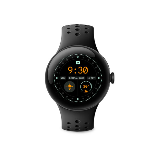 Bracelet sport pour Pixel Watch 2 de Google - Noir volcanique - Grand