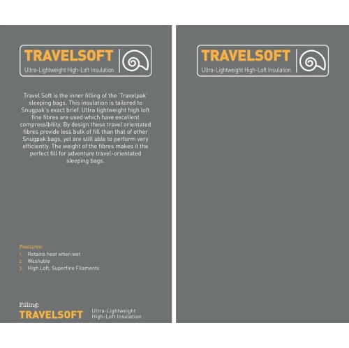 Sac de couchage Snugpak TRAVELPAK 4 avec filet intégré et tissus antibactériens - Gris