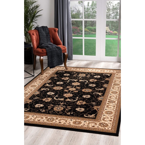 Tapis de chambre, motif floral soigneusement tissé, tapis