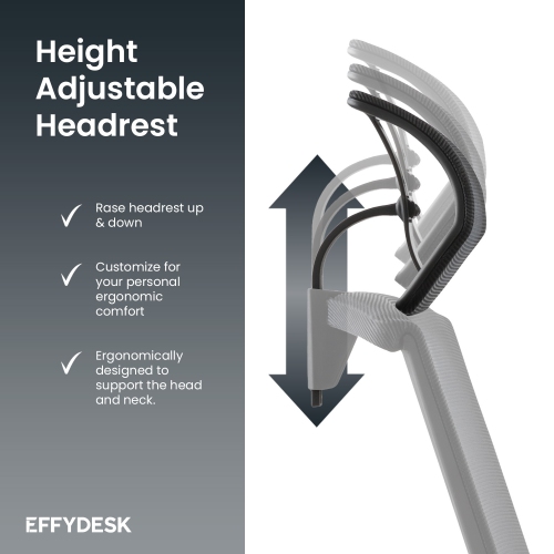 EFFYDESK BUSINESS BUNDLE: Height Adjustable Computer Standing Desk Small Oak White on Business White Frame + KarmaChair Adjustable Ergonomic Office