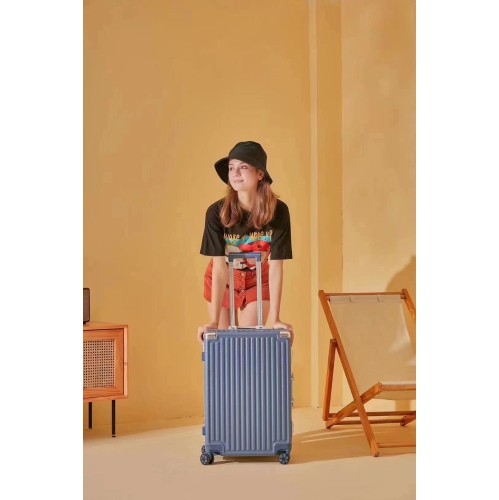 WINGOMART 2-Piece Luggage Set Lightweight Durable PC+ABS Hardshell, Double Spinner Wheels, TSA Lock - 20in & 28in - Coastal Blue