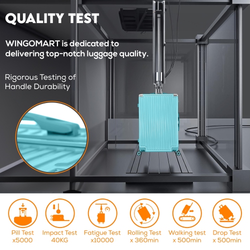 Valise légère et durable en polycarbonate et en ABS, roulettes pivotantes doubles, verrou TSA - 24&nbsp;po - Zenith Turquoise